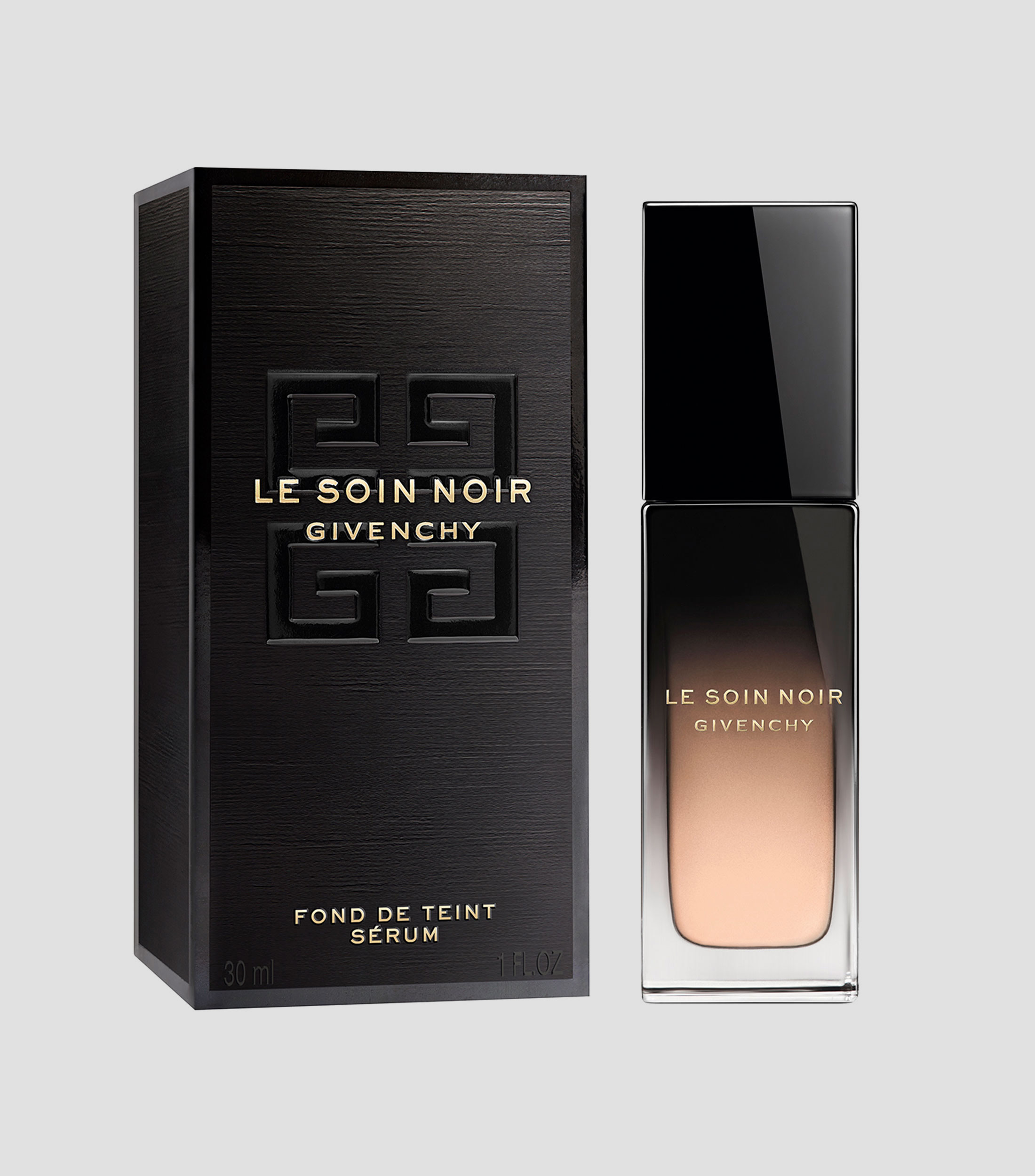 Base de maquillaje con suero Le Soin Noir Fond de Teint Sérum, 30 ml